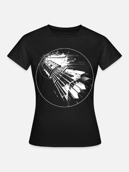 Croquis de badminton - T-shirt Femme - noir