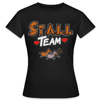 Team im Stall Pferde - Frauen T-Shirt - Schwarz - Vorne - AI Model Female 172 dark (172cm)
