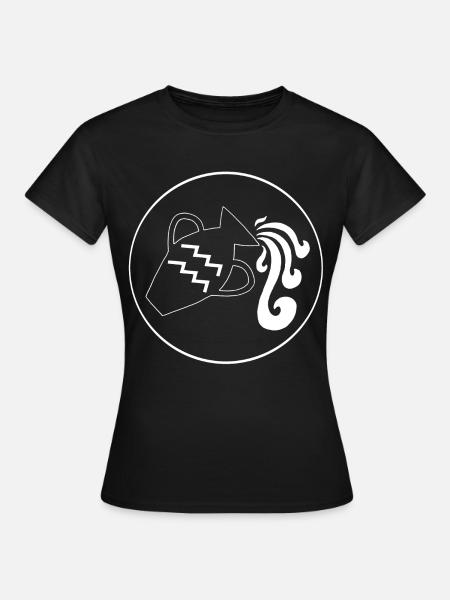 Wassermann Sternzeichen (Weiß) - Frauen T-Shirt - Schwarz
