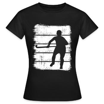 Feldhockeyspieler - Frauen T-Shirt - Schwarz - Vorne - AI Model Female 172 dark (172cm)