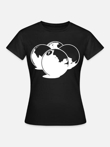 Billardkugeln Zeichnung - Frauen T-Shirt - Schwarz