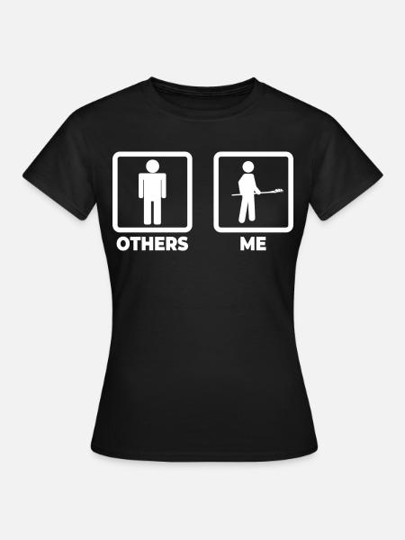 Bäcker Strichmännchen - Frauen T-Shirt - Schwarz