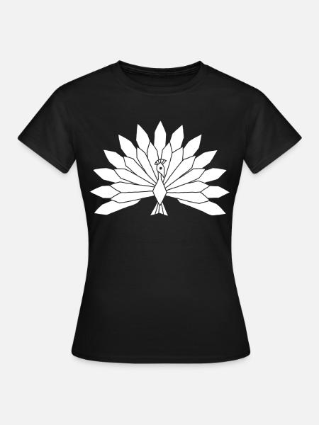 Der weiße Pfau - Frauen T-Shirt - Schwarz