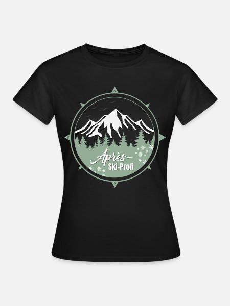 Skikompas - Frauen T-Shirt - Schwarz