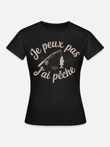 I can't I have Fishing - Frauen T-Shirt - Schwarz