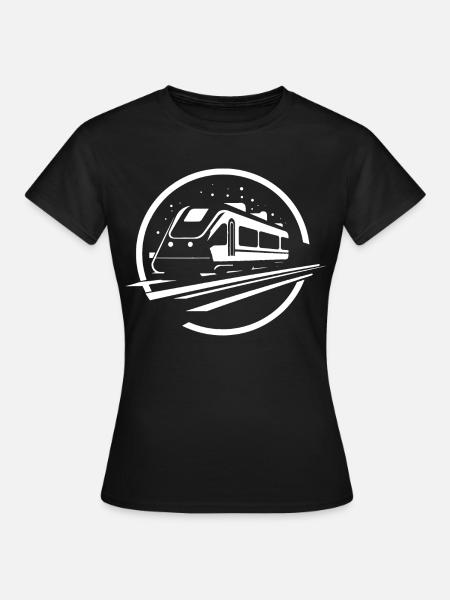 Zug Grafik - Frauen T-Shirt - Schwarz