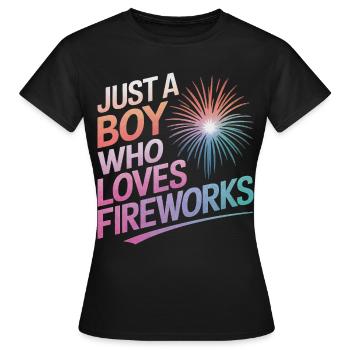 Pyrotechnie Feux d’artifice Pyrotechnie - T-shirt Femme - noir - Devant - AI Model Female 172 dark (172cm)