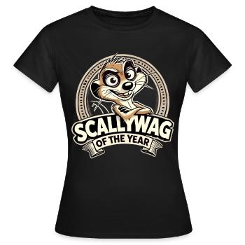 Cadeau drôle de suricate Scallywag de l'année - T-shirt Femme - noir - Devant - AI Model Female 172 dark (172cm)