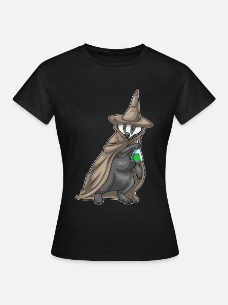 Dachs Hexe Zaubertrank - Frauen T-Shirt - Schwarz
