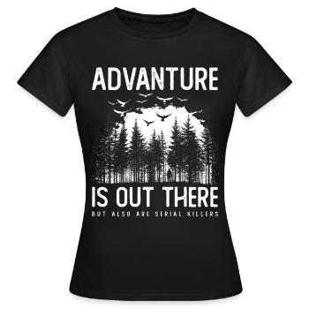 Crime Tueur en série Vrai crime Satire Randonnée - T-shirt Femme - noir - Devant - AI Model Female 172 dark (172cm)