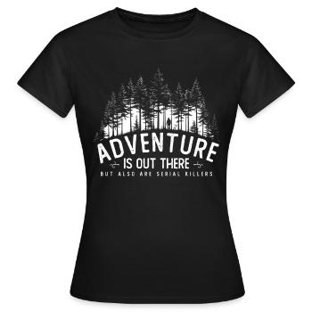 Vrai crime Crime Tueur en série Satire Randonnée - T-shirt Femme - noir - Devant - AI Model Female 172 dark (172cm)
