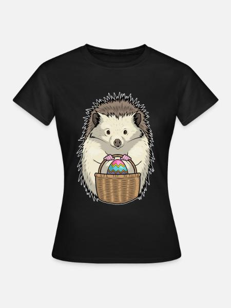 Œuf de Pâques du hérisson - T-shirt Femme - noir
