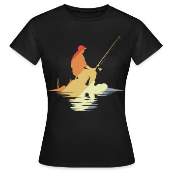 Look vintage de pêcheur - T-shirt Femme - noir - Devant - AI Model Female 172 dark (172cm)