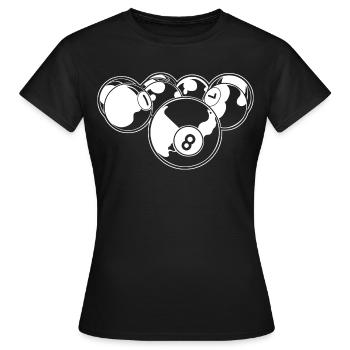 8 Ball Billard - Frauen T-Shirt - Schwarz - Vorne - AI Model Female 172 dark (172cm)