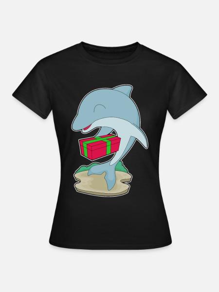 Delfin Weihnachten Paket - Frauen T-Shirt - Schwarz
