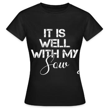 It is well with my sow - Women's T-Shirt - black - Front - AI Model Female 172 dark (172cm)