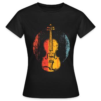 Violon Style BD - T-shirt Femme - noir - Devant - AI Model Female 172 dark (172cm)