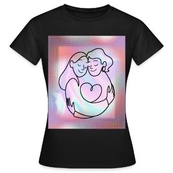 Favorite Human-Mother-Daughter-Sister-Girlfriend - Women's T-Shirt - black - Front - AI Model Female 172 dark (172cm)