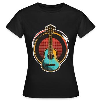 Ukulélé - T-shirt Femme - noir - Devant - AI Model Female 172 dark (172cm)