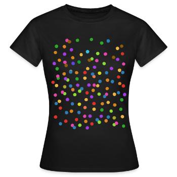 Konfetti - Fasching - Karneval - Verkleidung - Frauen T-Shirt - Schwarz - Vorne - AI Model Female 172 dark (172cm)