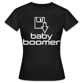 Baby Boomer Floppy Disk - Women's T-Shirt - black - Front - AI Model Female 172 dark (172cm)