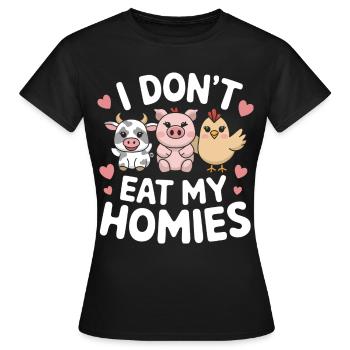 Végétarien Végétalien Végétarien Végétarien - T-shirt Femme - noir - Devant - AI Model Female 172 dark (172cm)