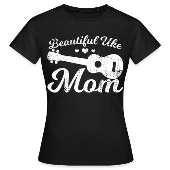 Ukulele Mutter - Frauen T-Shirt - Schwarz - Vorne - AI Model Female 172 dark (172cm)