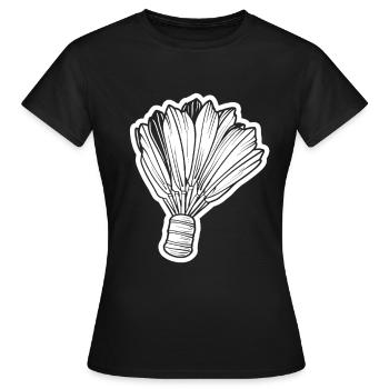 Federball - Frauen T-Shirt - Schwarz - Vorne - AI Model Female 172 dark (172cm)