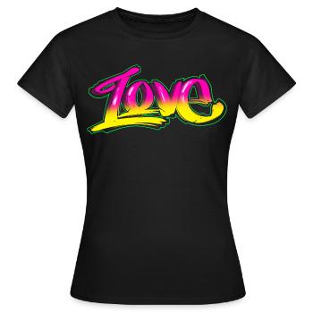 Graffiti Love - design streetstyle - T-shirt Femme - noir - Devant - AI Model Female 172 dark (172cm)