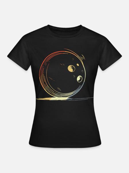 Bowling Retro Look - Frauen T-Shirt - Schwarz