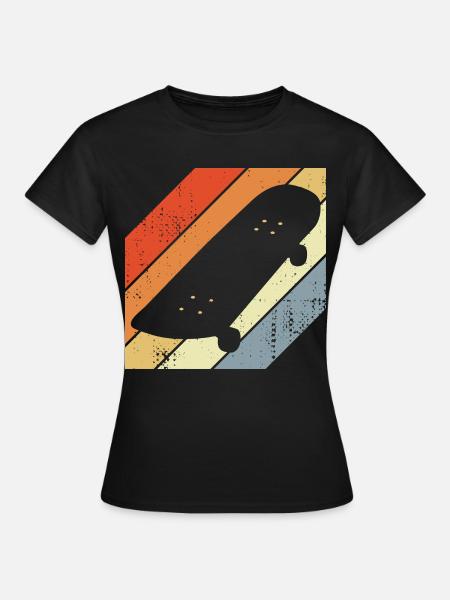 Skateboard Skizze - Frauen T-Shirt - Schwarz