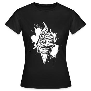 Glace - T-shirt Femme - noir - Devant - AI Model Female 172 dark (172cm)