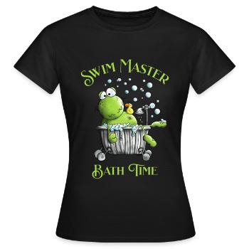 Swim Master Bath Time Wellness Frog Bathtub - Women's T-Shirt - black - Front - AI Model Female 172 dark (172cm)