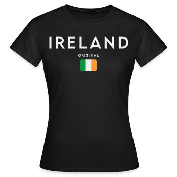 Drapeau de l’Irlande, Irish Pride - T-shirt Femme - noir - Devant - AI Model Female 172 dark (172cm)