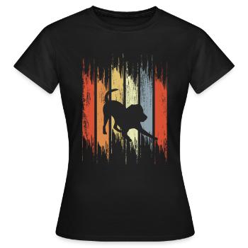 Look vintage chien - T-shirt Femme - noir - Devant - AI Model Female 172 dark (172cm)