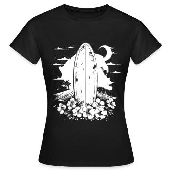 Planche de surf - T-shirt Femme - noir - Devant - AI Model Female 172 dark (172cm)