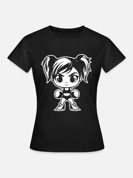 Kleine Boxerin - Frauen T-Shirt - Schwarz