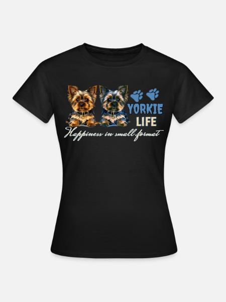 Yorkie-Welpen - Frauen T-Shirt - Schwarz