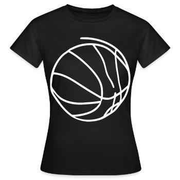 Basketball Skizze - Frauen T-Shirt - Schwarz - Vorne - AI Model Female 172 dark (172cm)