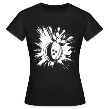 Bowling Strike - Women's T-Shirt - black - Front - AI Model Female 172 dark (172cm)