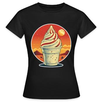 Portrait de coupe glacée - T-shirt Femme - noir - Devant - AI Model Female 172 dark (172cm)