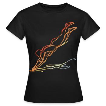 Natation Look Vintage - T-shirt Femme - noir - Devant - AI Model Female 172 dark (172cm)