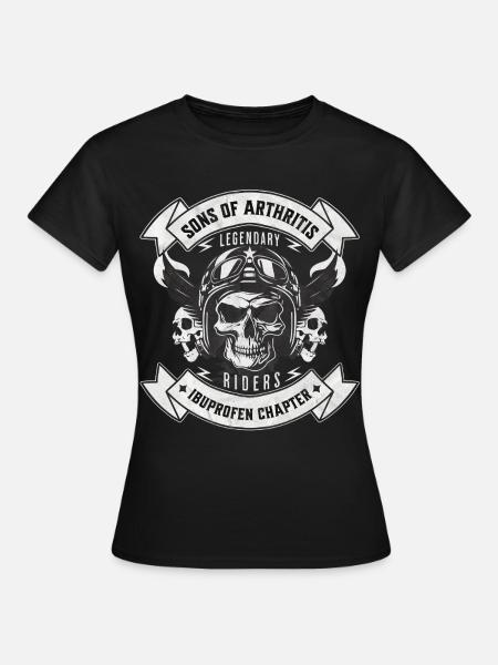 Sons of Arthritis Ibuprofen Chapter Biker - Frauen T-Shirt - Schwarz