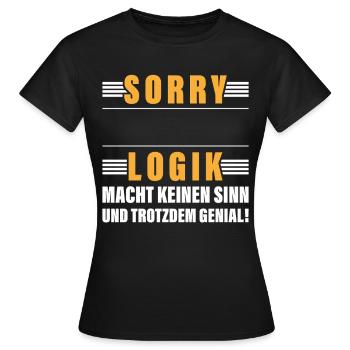 Métier Personnalisable Logique Nom Cadeau Drôle - T-shirt Femme - noir - Devant - AI Model Female 172 dark (172cm)