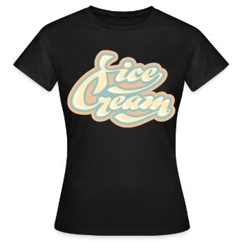 Eis Swirl - Frauen T-Shirt - Schwarz - Vorne - AI Model Female 172 dark (172cm)
