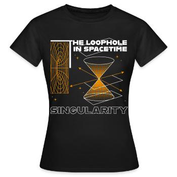 Faille dans l’espace-temps - T-shirt Femme - noir - Devant - AI Model Female 172 dark (172cm)
