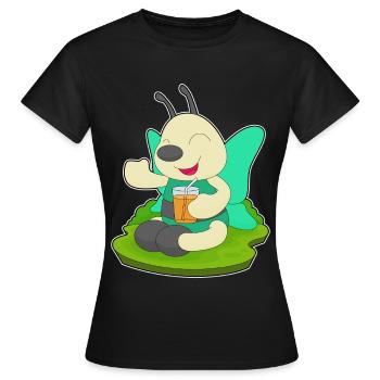 Schmetterling Saft - Frauen T-Shirt - Schwarz - Vorne - AI Model Female 172 dark (172cm)