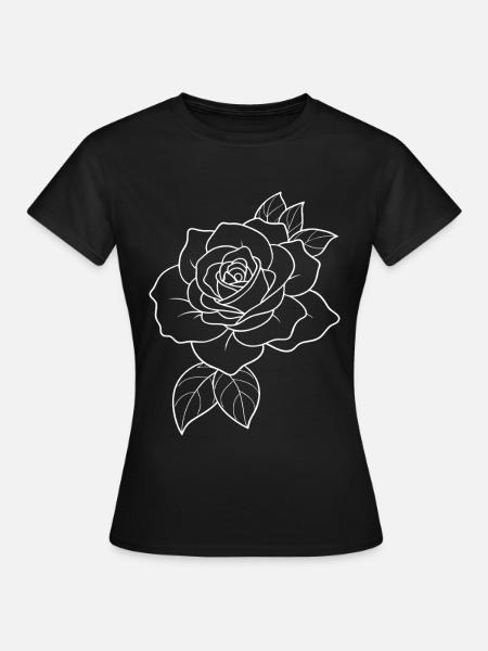 Rosen - Blumen - Blüten - Spruch - Frauen T-Shirt - Schwarz