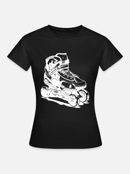 Roller Skates Zeichnung - Frauen T-Shirt - Schwarz