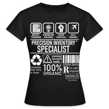 Precision Inventory Specialist multi tasking - Women's T-Shirt - black - Front - AI Model Female 172 dark (172cm)